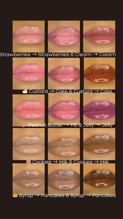 Peanut Butter & Jelly  Non-Sticky Lip Gloss Duo – DDBeauty